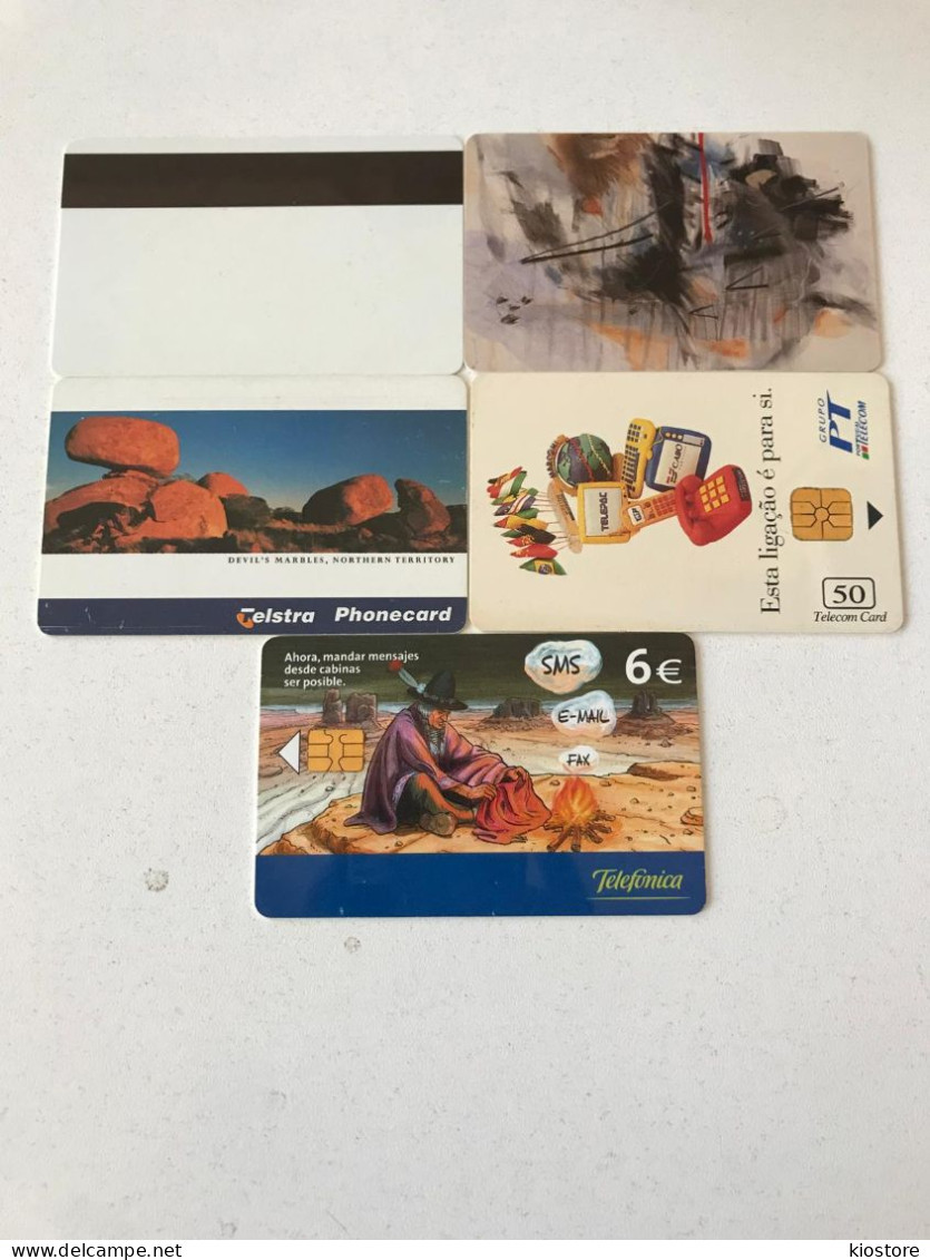 5 Different Phonecards - Collezioni