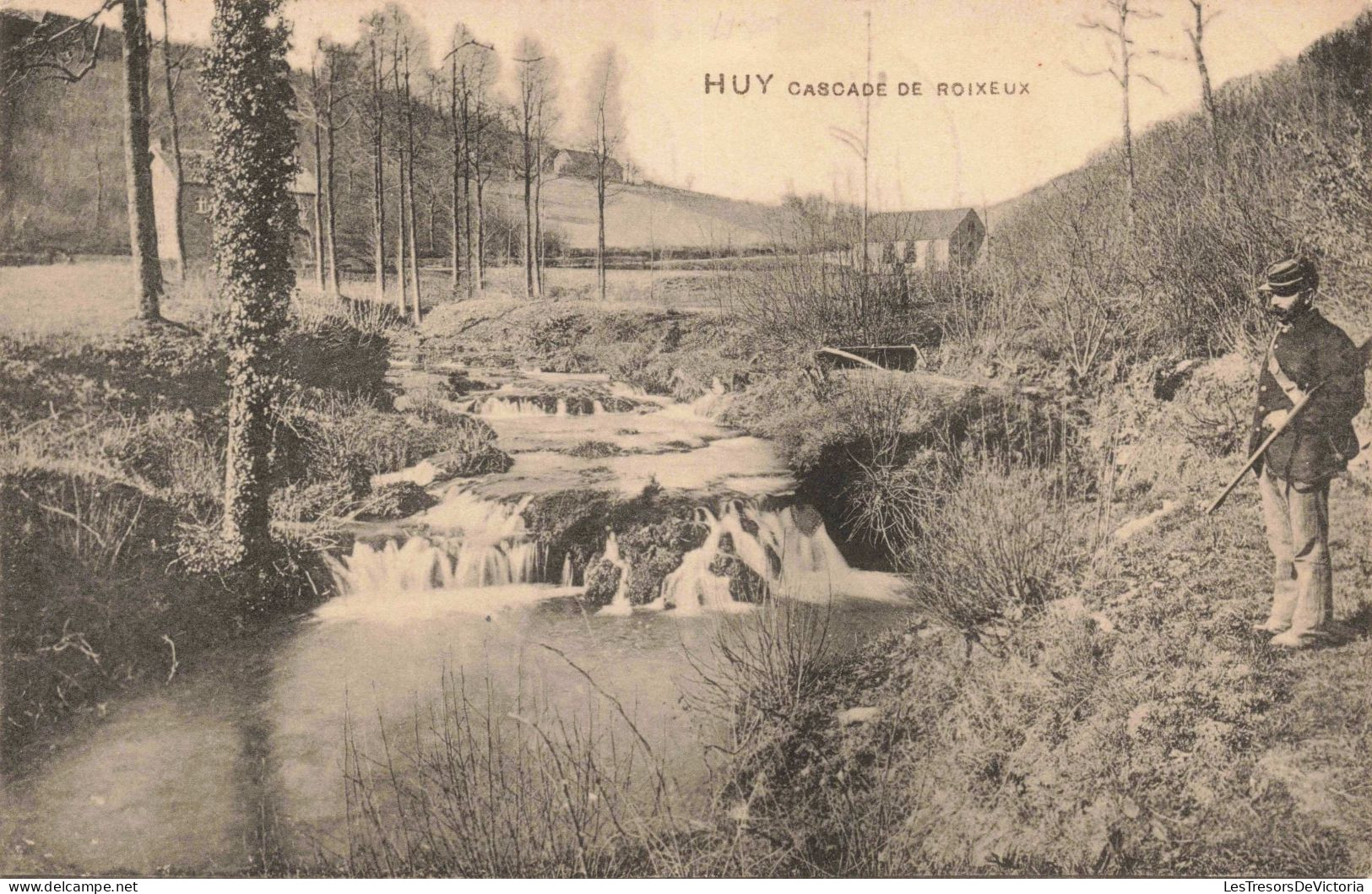 Belgique - Huy - Cascade De Roixeux - Animé - Militaire - Carte Postale Ancienne - Hoei