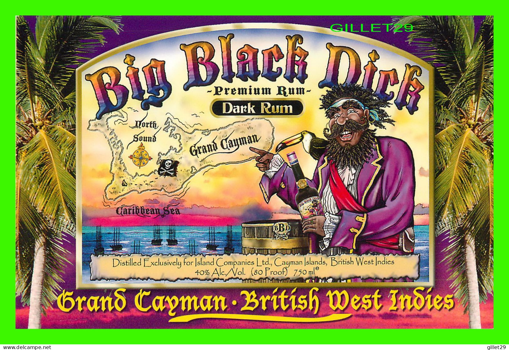 GRAND CAYMAN, B.W.I. - BIG BLACK DICK - PREMIUM RUM - - Kaimaninseln