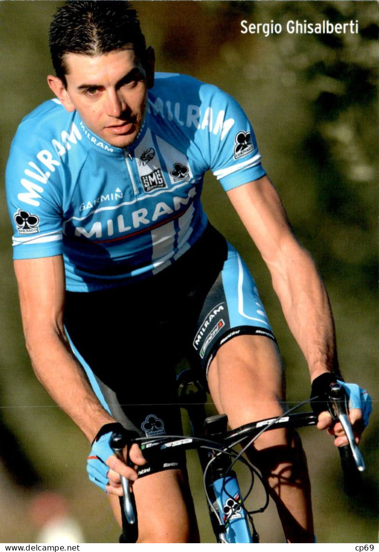 Carte Cyclisme Cycling Ciclismo サイクリング Format Cpm Equipe Cyclisme Pro Team Milram Sergio Ghisalberti Italie Superbe.Etat - Ciclismo