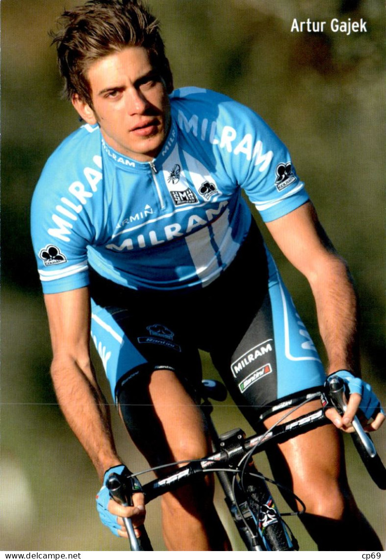 Carte Cyclisme Cycling Ciclismo サイクリング Format Cpm Equipe Cyclisme Pro Team Milram Artur Gajek Allemagne Superbe.Etat - Cycling
