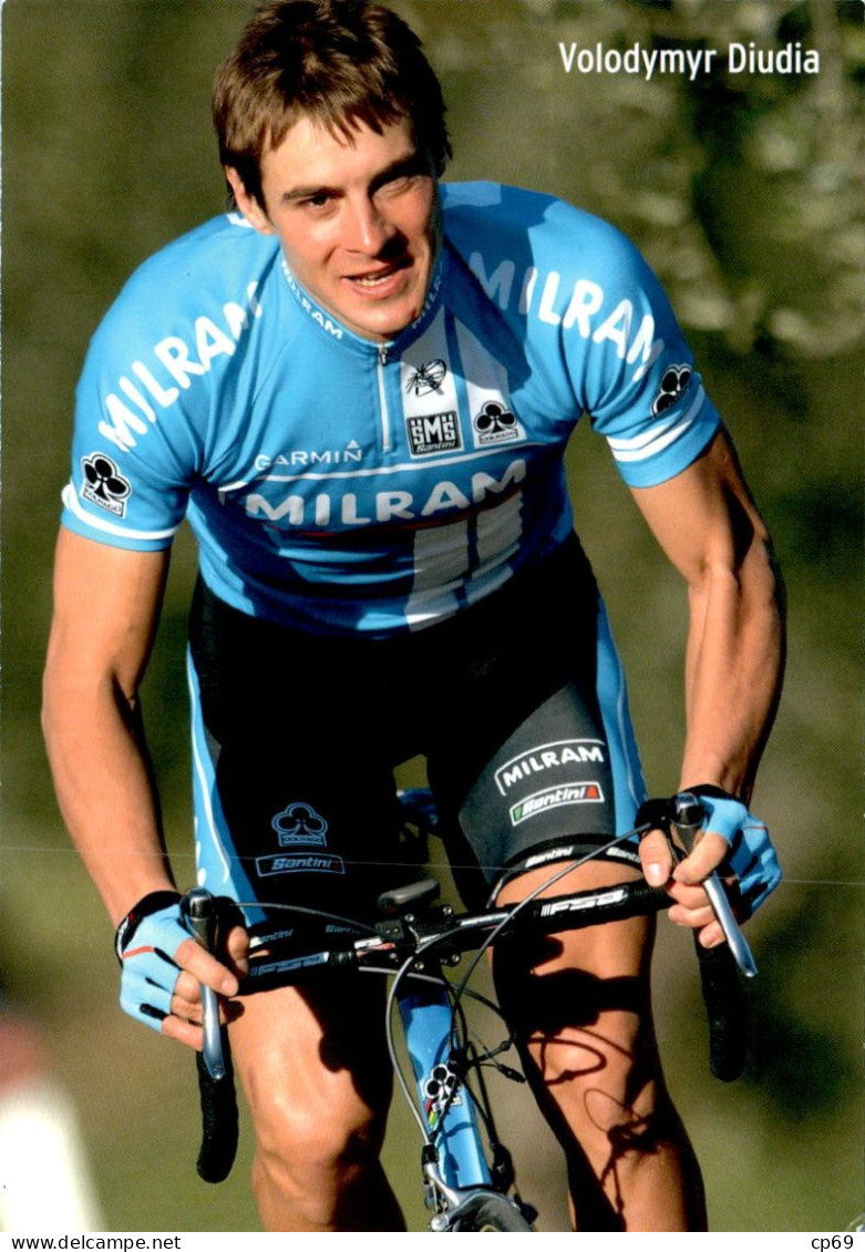 Carte Cyclisme Cycling Ciclismo サイクリング Format Cpm Equipe Cyclisme Pro Team Milram Volodymyr Diudia Ukraine TB.Etat - Cycling