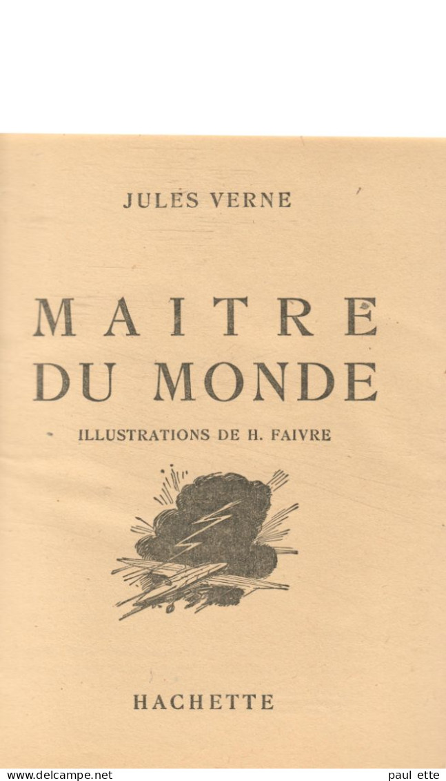 Livre- Jules VERNE - MAÎTRE Du MONDE (édit. Hachette; Bibliothèque De La Jeunesse) Jaquette, Rabats Intacts - Bibliothèque De La Jeunesse