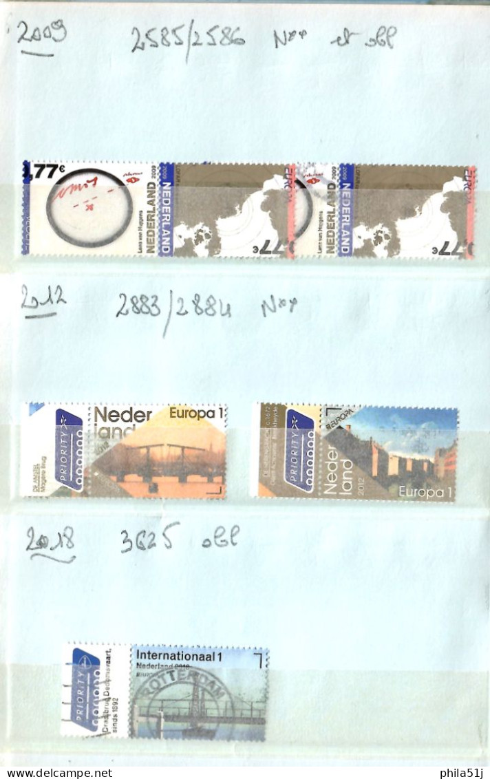 EUROPA  PAYS - BAS  2002 A 2018--- NEUF** Et OBL ---1/3 De COTE ---VOIR DESCRIPTION - Collections