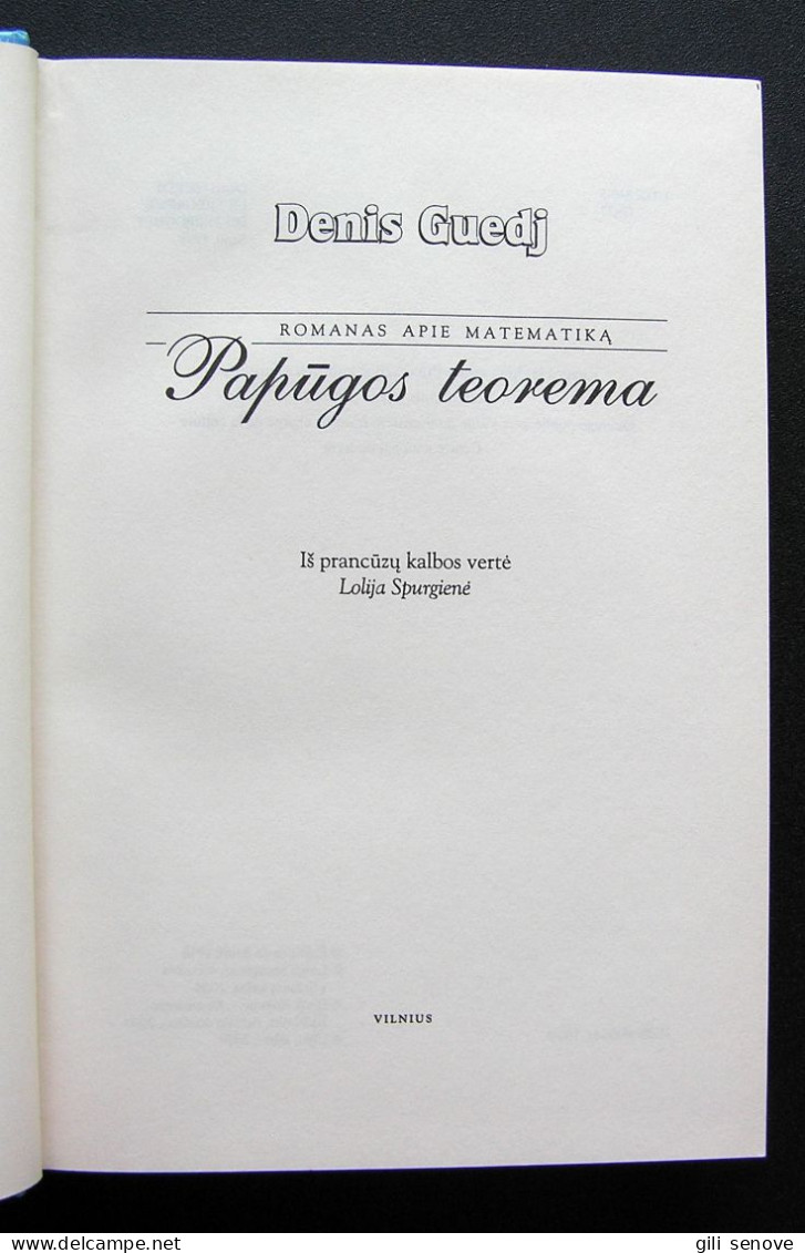 Lithuanian Book / Papūgos Teorema 2000 - Romane