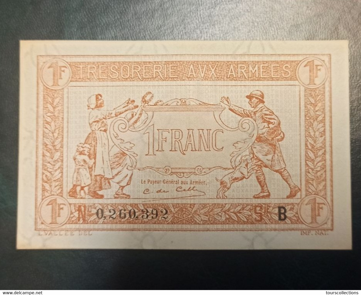 FRANCE BILLET Du TRESOR - TRESORERIE AUX ARMEES - UN FRANC 1917 SPLENDIDE - Guerre WW1 - 1917-1919 Legerschatkist