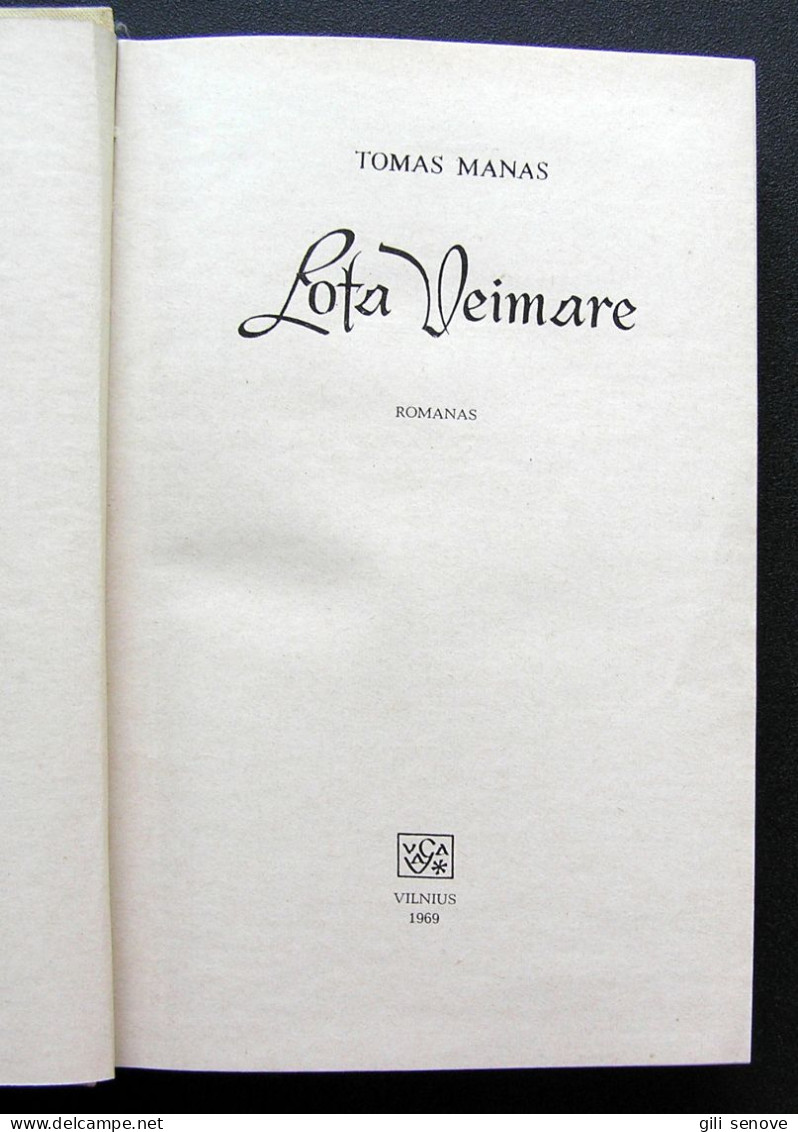 Lithuanian Book / Lota Veimare 1969 - Novels