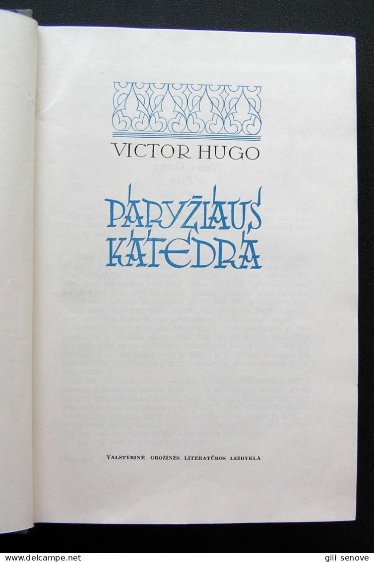 Lithuanian Book / Paryžiaus Katedra Victor Hugo 1950 - Romanzi