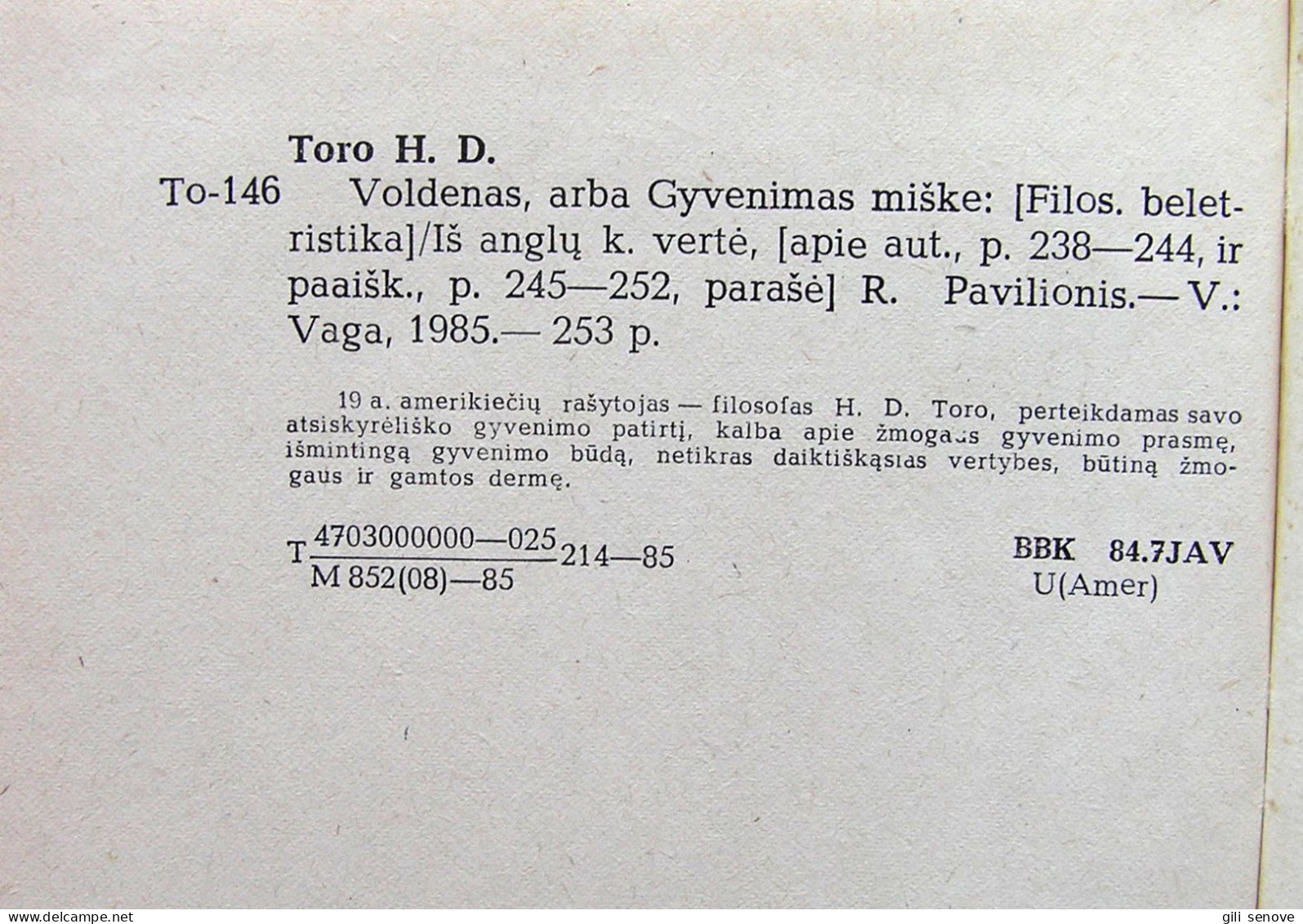 Lithuanian Book / Voldenas, Arba Gyvenimas Miške Toro 1985 - Romans