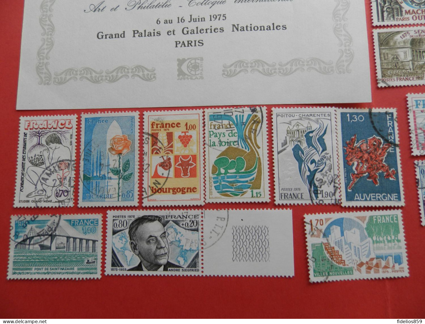 FRANCE OBLITERES : ANNEE  COMPLETE 1975 SOIT 29 TIMBRES POSTE DIFFERENTS ET LE BF 7 LUXE VOIR DETAIL ET PHOTOS - 1970-1979