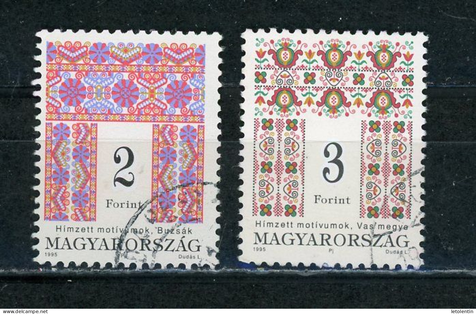 HONGRIE : MOTIF DÉCORATIF - N° Yvert 3496+3497 Obli. - Used Stamps