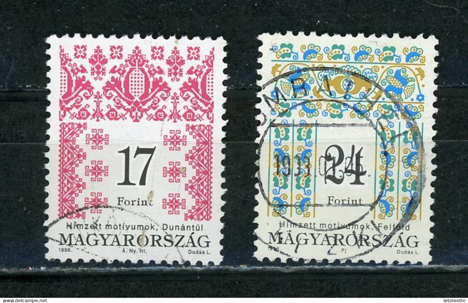 HONGRIE : MOTIF DÉCORATIF - N° Yvert 3555+3557 Obli. - Used Stamps