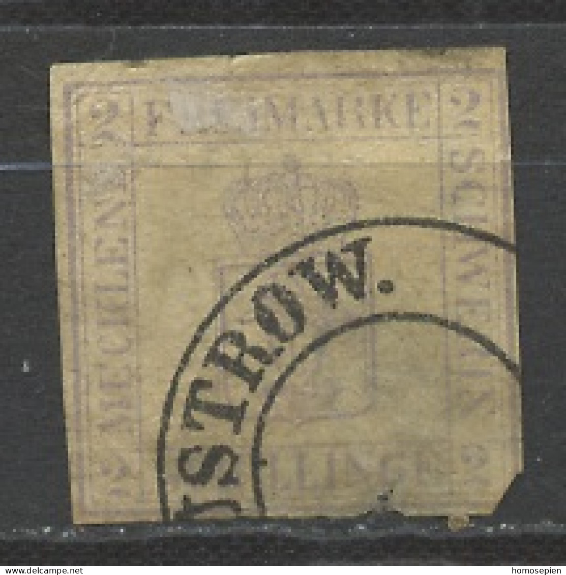 Allemagne Mecklembourg Schwerin - Germany - Deutschland 1856-57 Y&T N°5b - Michel N°6 (o) - 2s Armoirie - Mecklenbourg-Schwerin