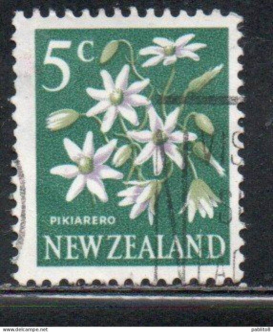 NEW ZEALAND NUOVA ZELANDA 1967 1970 FLORA CLEMATIS FLOWER 5c USED USATO OBLITERE' - Used Stamps