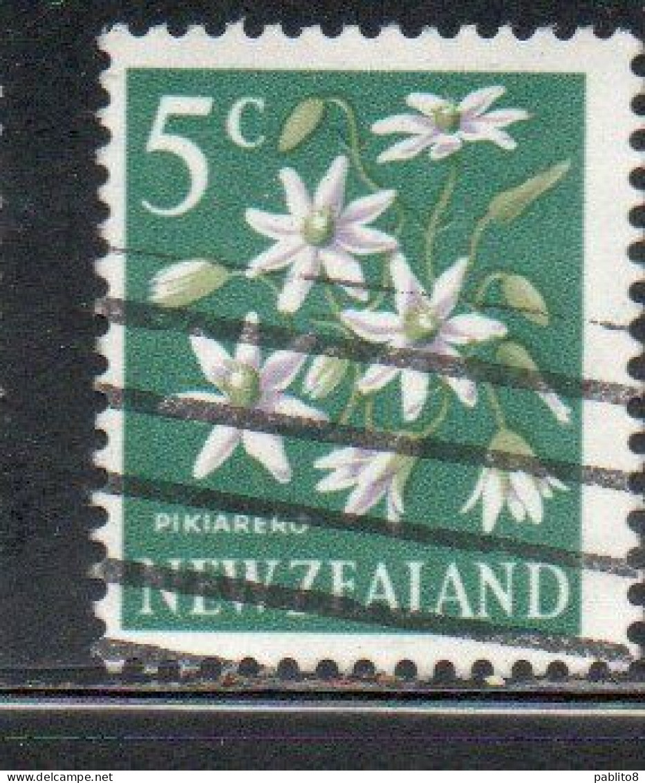 NEW ZEALAND NUOVA ZELANDA 1967 1970 FLORA CLEMATIS FLOWER 5c USED USATO OBLITERE' - Used Stamps