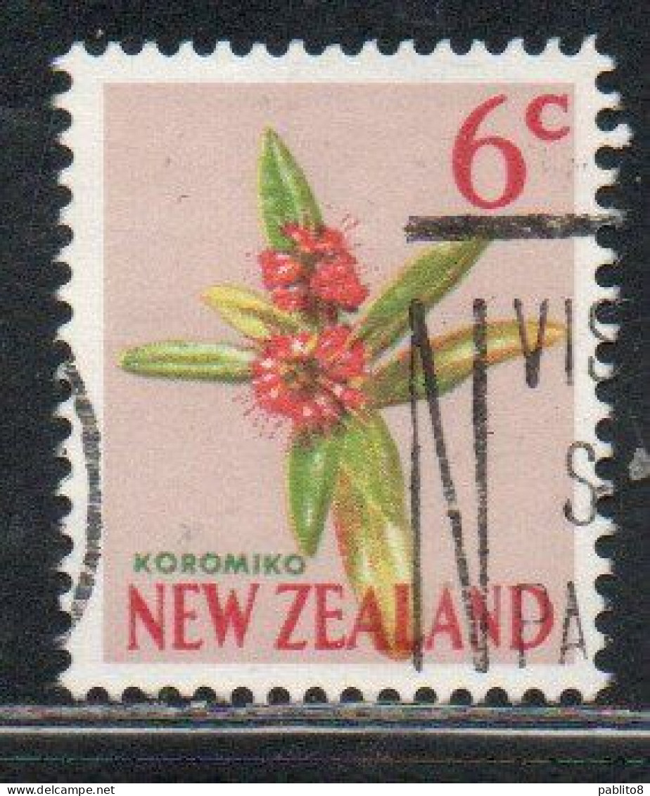 NEW ZEALAND NUOVA ZELANDA 1967 1970 FLORA KOROMIKO FLOWER 6c USED USATO OBLITERE' - Gebraucht