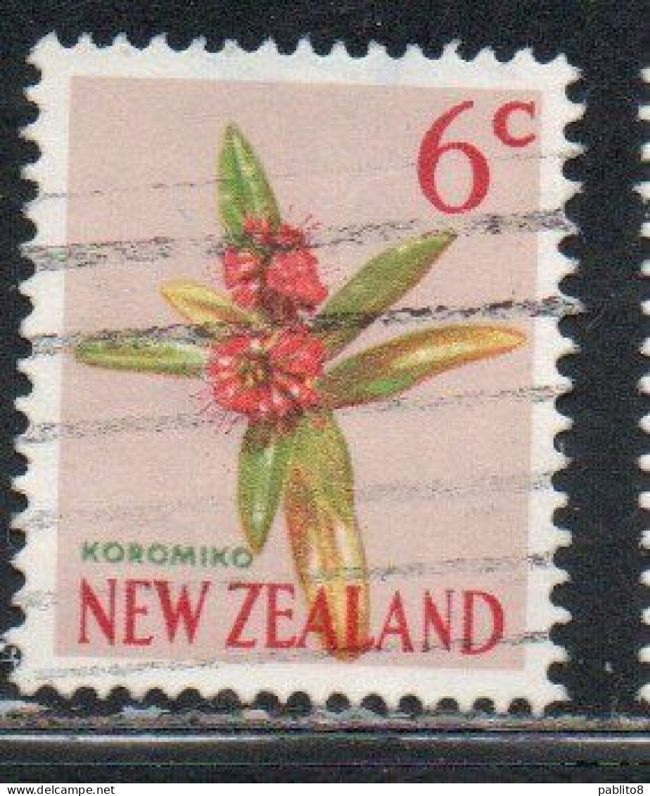 NEW ZEALAND NUOVA ZELANDA 1967 1970 FLORA KOROMIKO FLOWER 6c USED USATO OBLITERE' - Oblitérés