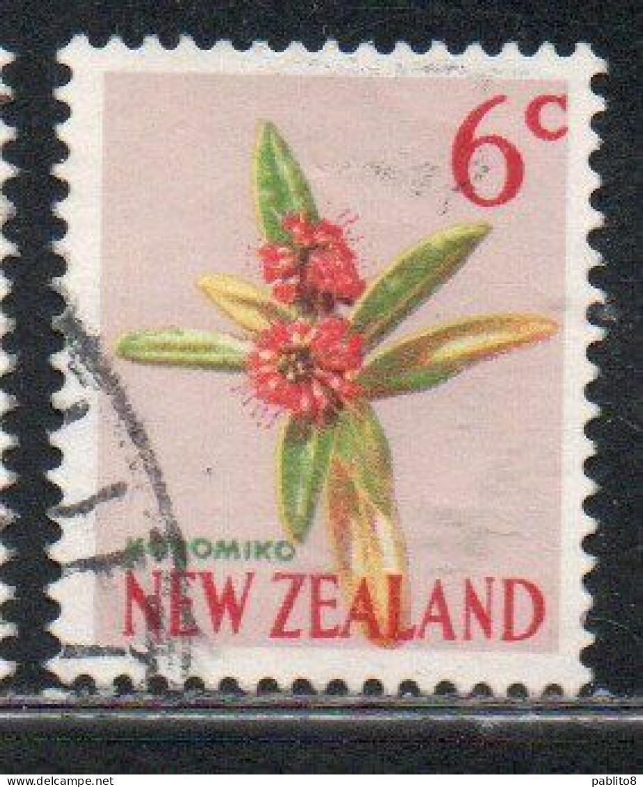 NEW ZEALAND NUOVA ZELANDA 1967 1970 FLORA KOROMIKO FLOWER 6c USED USATO OBLITERE' - Oblitérés