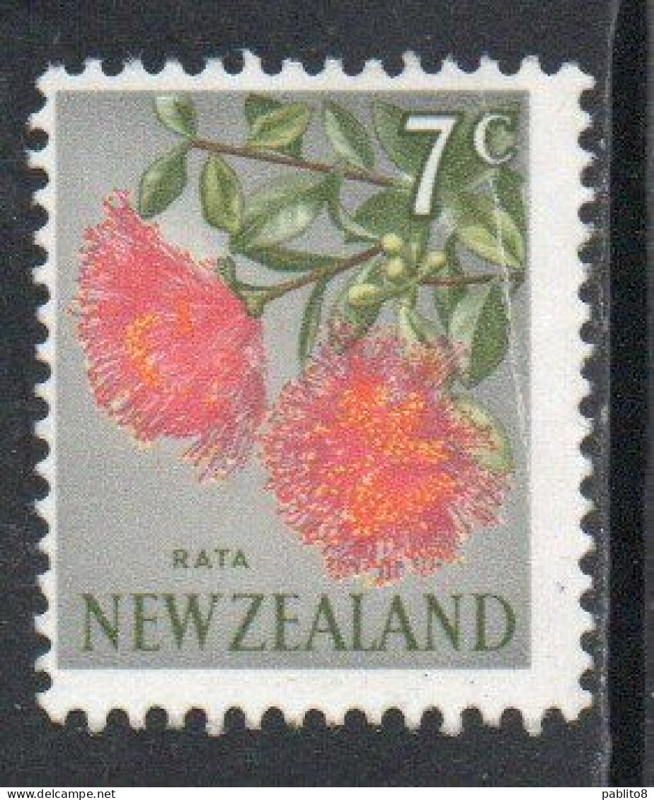 NEW ZEALAND NUOVA ZELANDA 1967 1970 FLORA RATA FLOWER 7c USED USATO OBLITERE' - Oblitérés