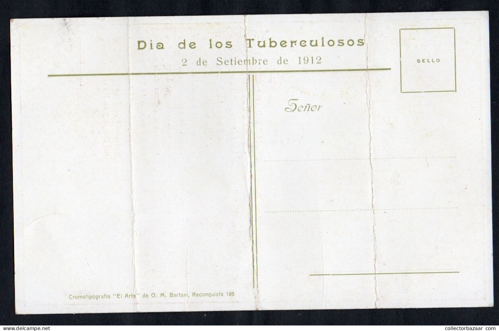 RRR 1912 TUBERCULOSIS URUGUAY POSTCARD ARTIST SIGNED SPAIN Barbasán Lagueruela - Uruguay