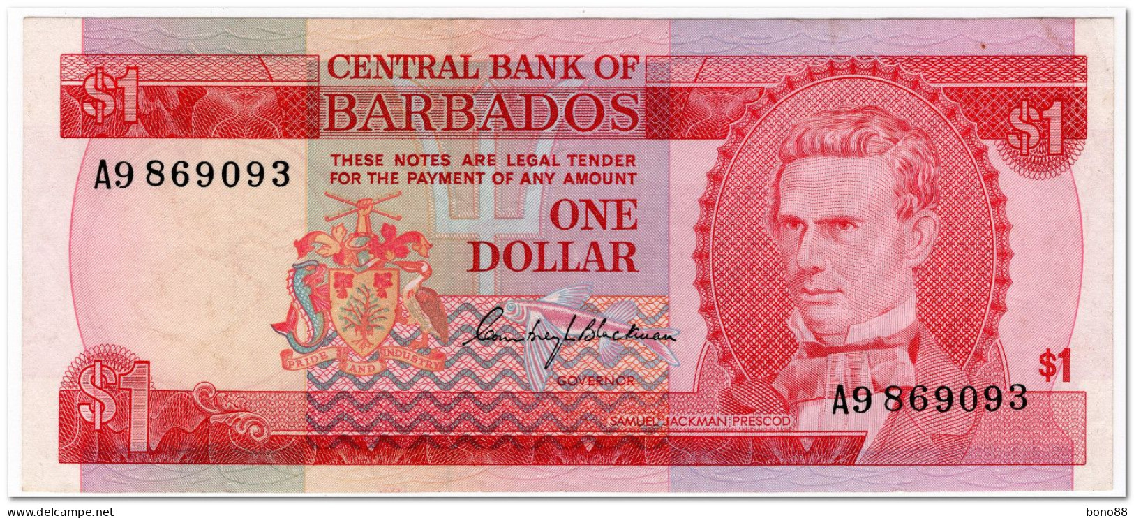 BARBADOS,1 DOLLAR,1973,P.29,VF-XF - Barbados