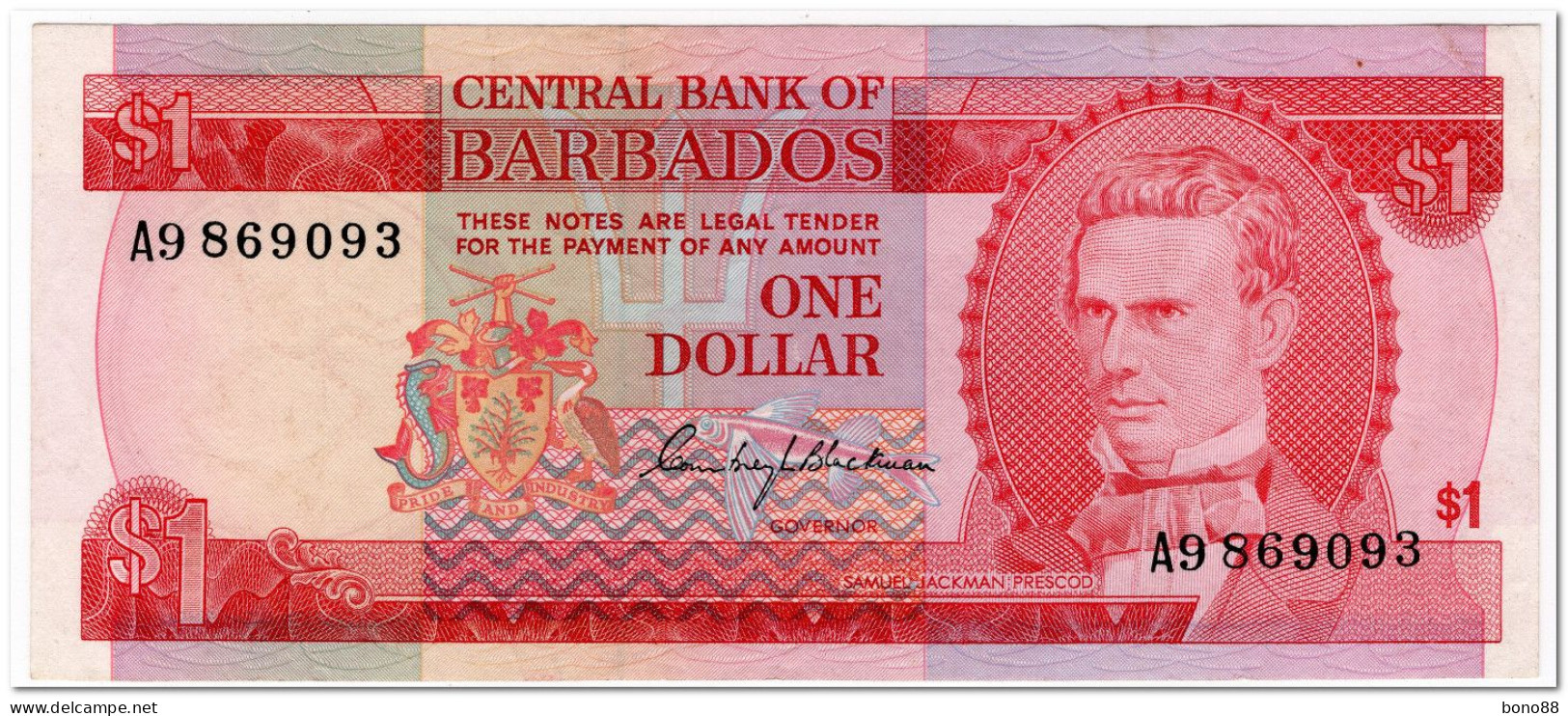 BARBADOS,1 DOLLAR,1973,P.29,VF-XF - Barbados (Barbuda)