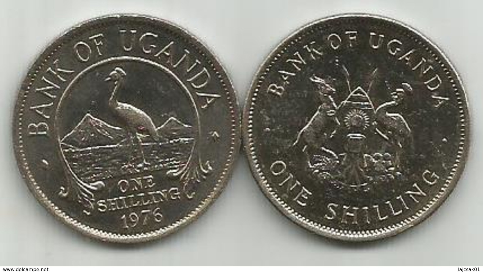 Uganda 1 Shilling 1976. KM#5a Magnetic - Oeganda