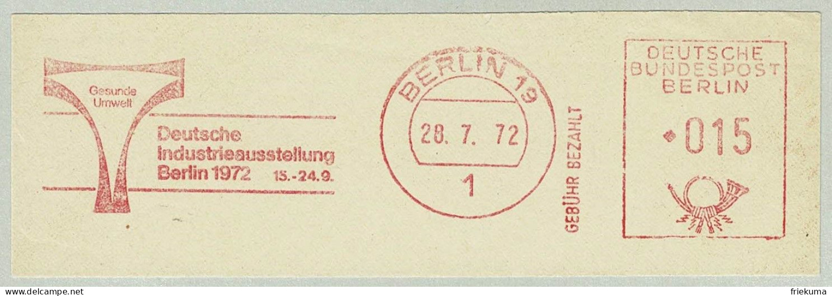 Deutsche Bundespost Berlin 1972, Freistempel / EMA / Meterstamp Deutsche Industrieausstellung - Usines & Industries