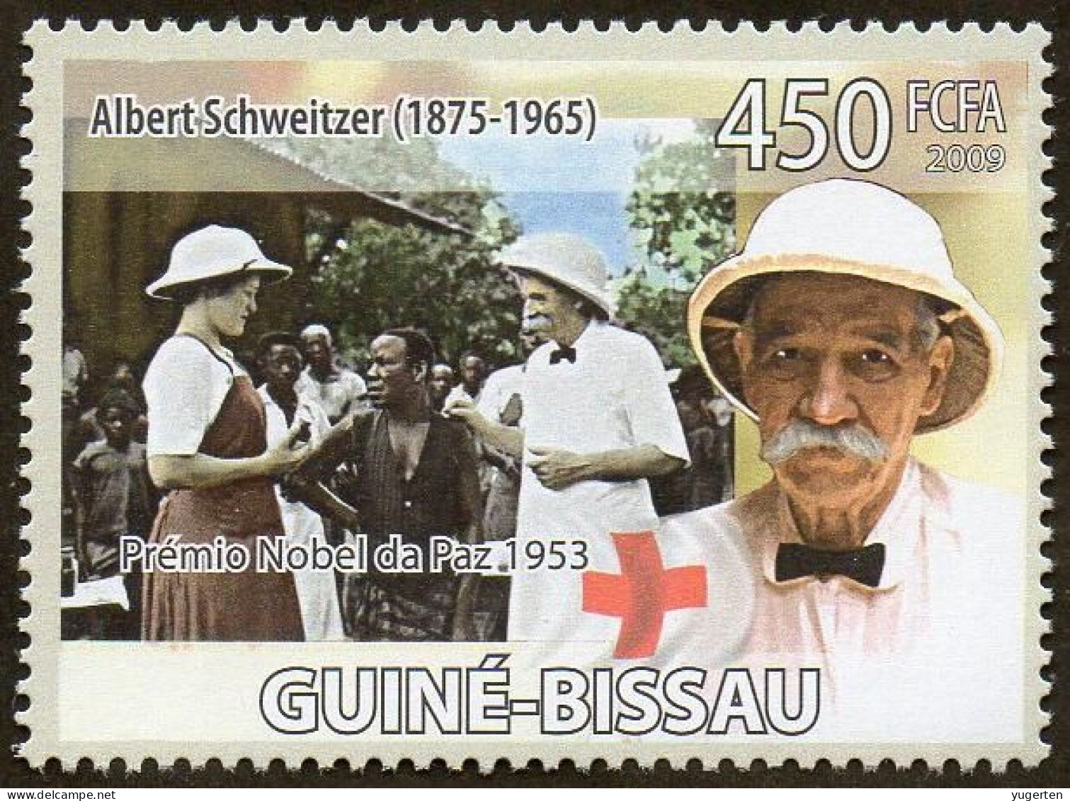 GUINEA-BISSAU 2009 - 1v - MNH -  - Albert Schweitzer - Nobel Prize - Medicine - Health - Médecine Medizin - Gesundheit - Maladies