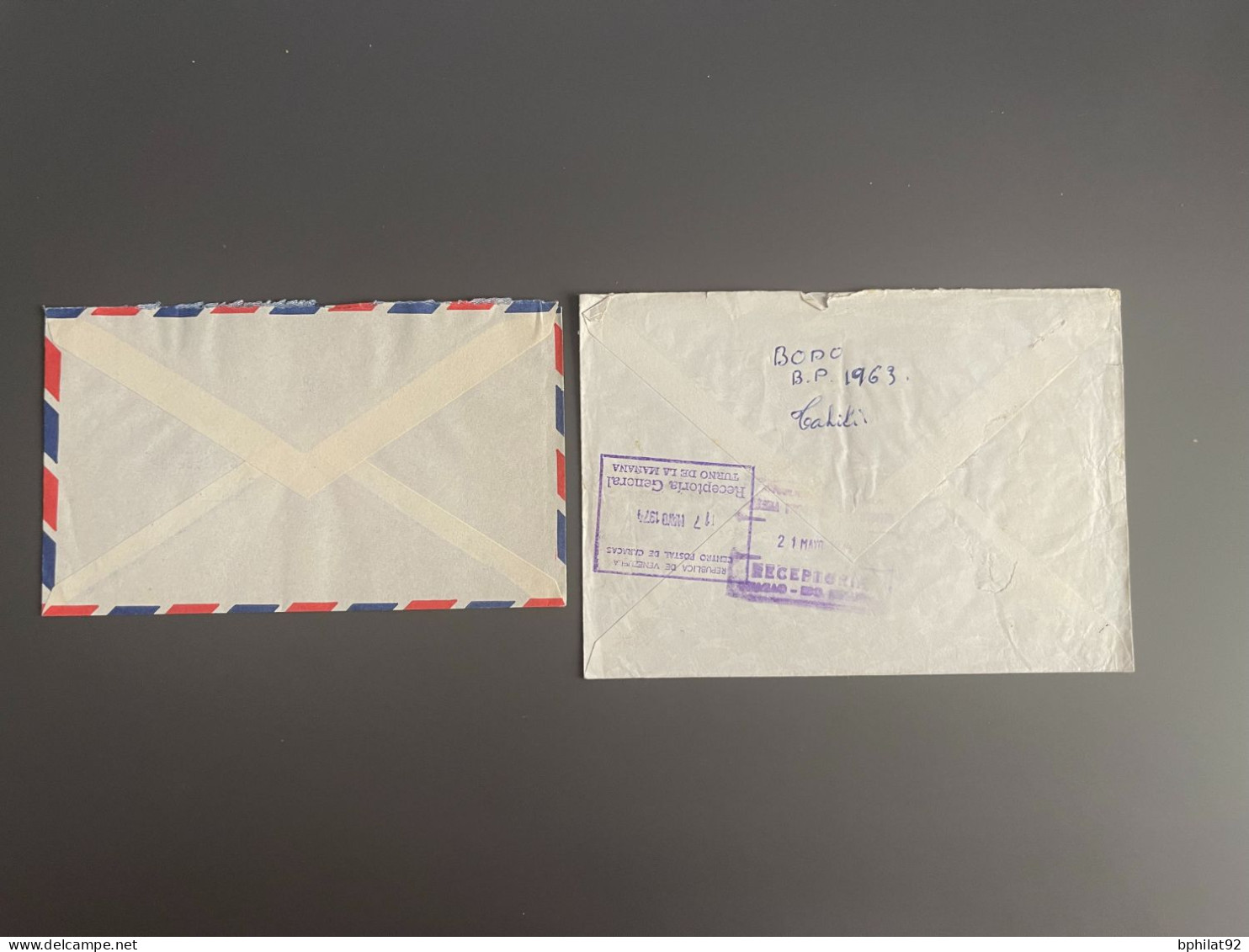 !!! OCÉANIE, LOT DE 2 LETTRES, BEAUX AFFRANCHISSEMENTS ET DESTINATION RARE POUR LE VENEZUELA - Cartas & Documentos