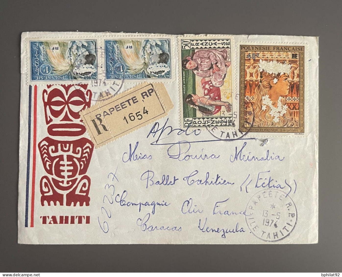 !!! OCÉANIE, LOT DE 2 LETTRES, BEAUX AFFRANCHISSEMENTS ET DESTINATION RARE POUR LE VENEZUELA - Storia Postale