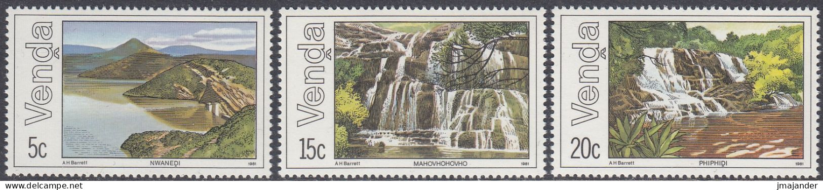 Venda  1981 - Lakes And Waterfalls - Part Set (missing 25c) Mi 42-44 MNH ** - Venda