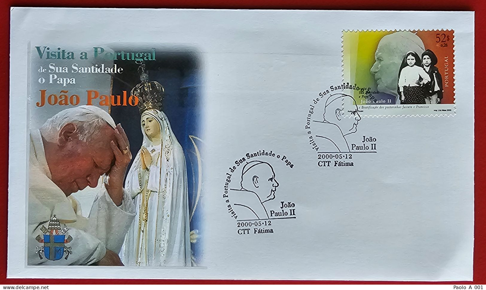 PORTUGAL 2000 FATIMA VISIT POPE JOHN PAUL II - FDC