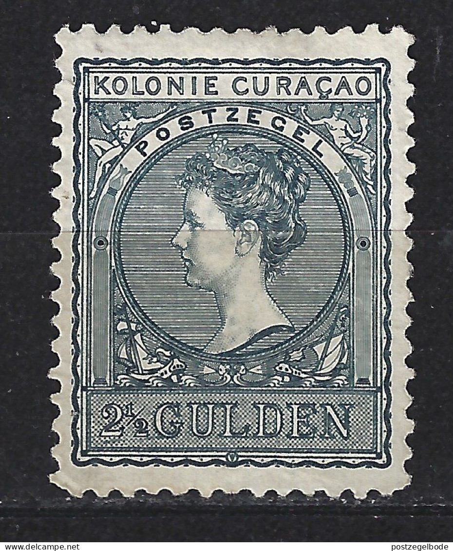 Nederlandse Antillen Curacao 43 MLH Ong ; Queen Koningin Reine Reina Wilhelmina 1906 - Curaçao, Nederlandse Antillen, Aruba