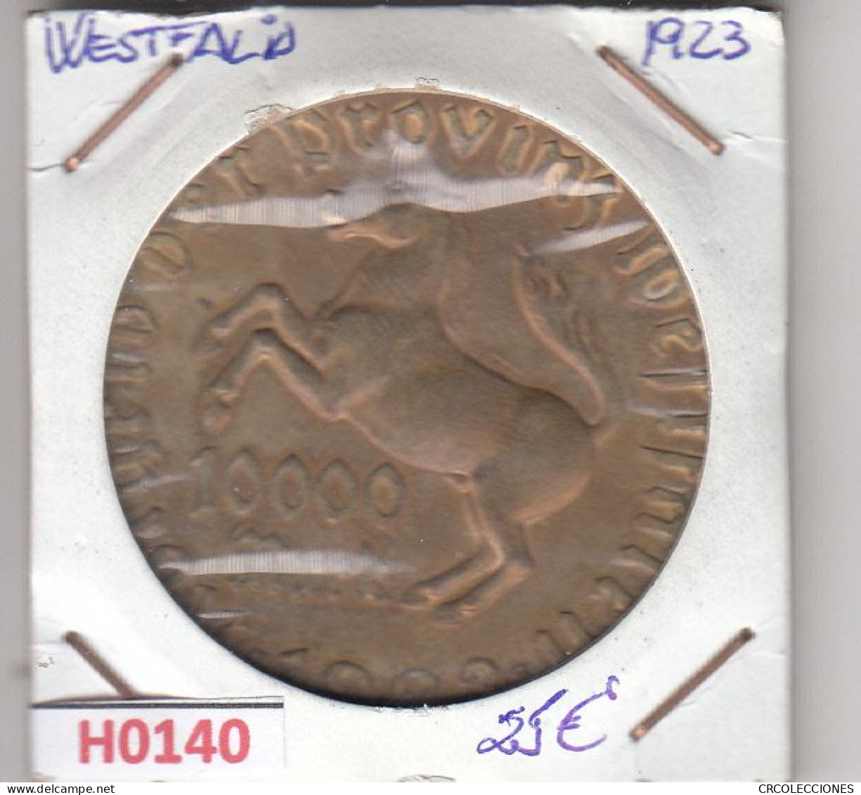 H0140 MONEDA WESTFALIA 10000 MARCOS 1923 MBC - Other & Unclassified