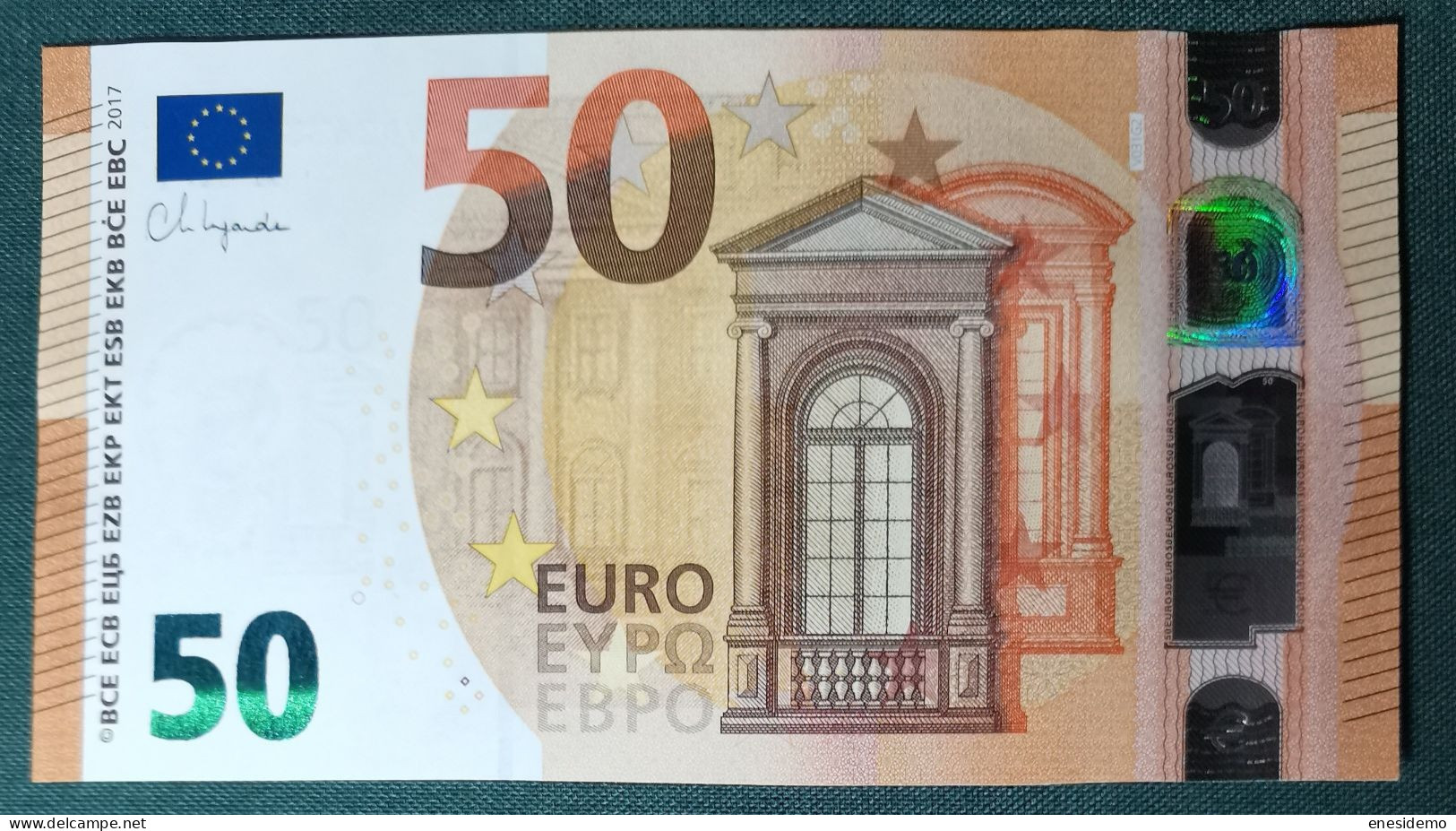 50 EURO SPAIN 2017 LAGARDE V031G2 VD SC FDS UNC. PERFECT - 50 Euro
