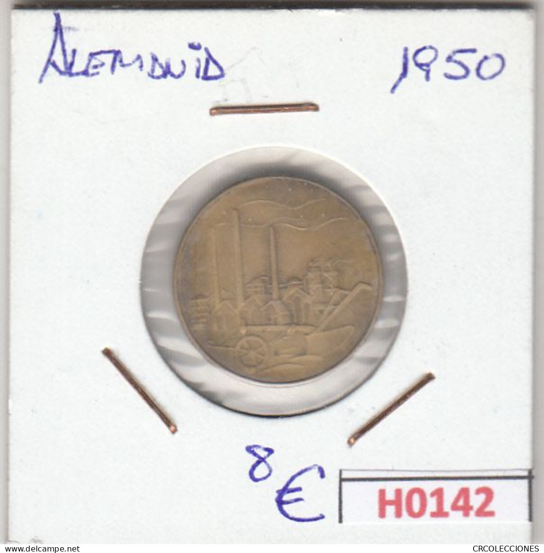 H0142 MONEDA ALEMANIA 50 PHENNING 1950 MBC - Andere & Zonder Classificatie