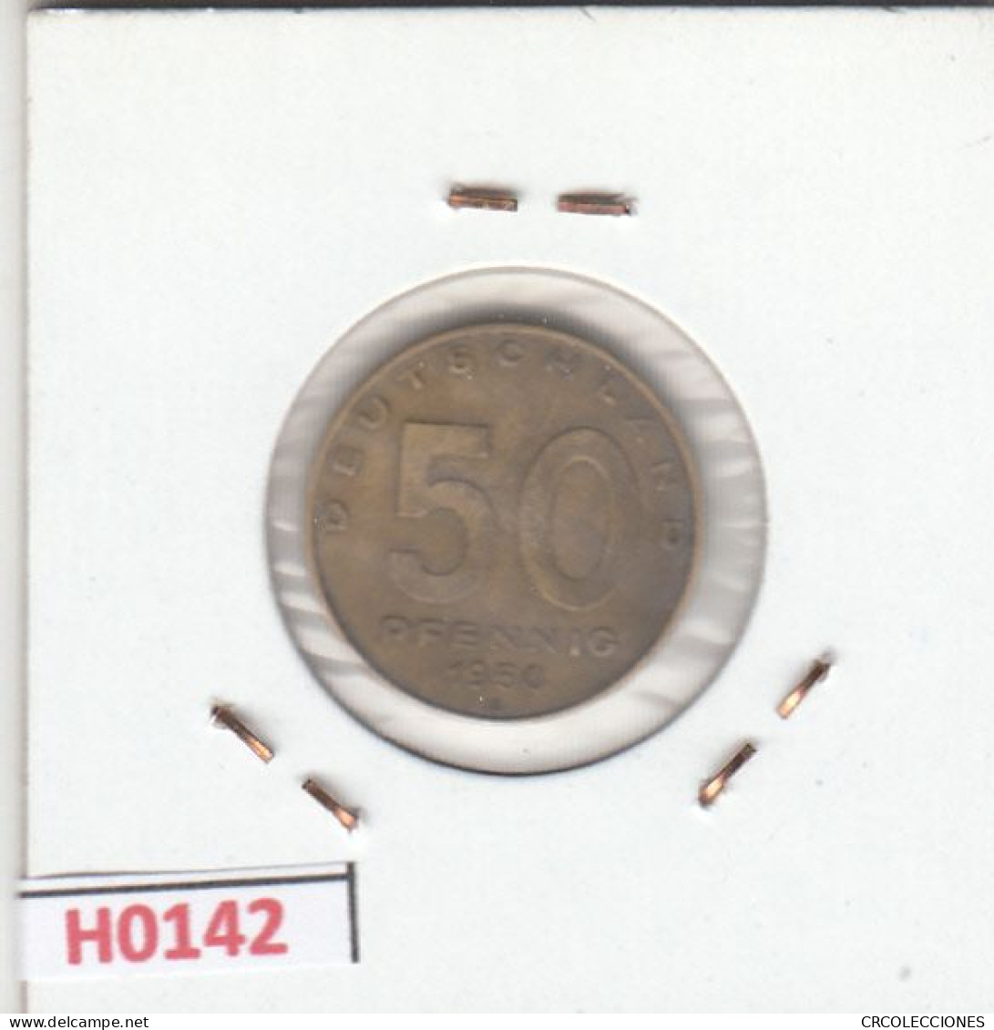 H0142 MONEDA ALEMANIA 50 PHENNING 1950 MBC - Sonstige & Ohne Zuordnung