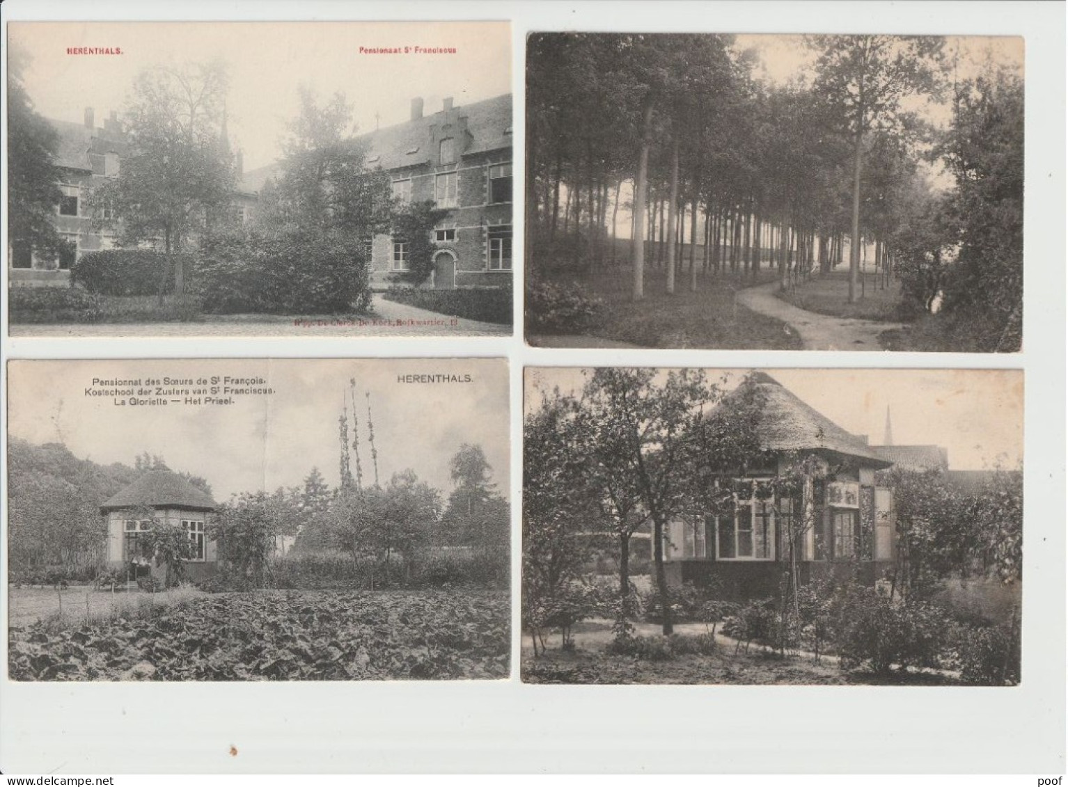 Herenthals / Herentals : Pensionnat / Kostschool St. Franciscus --- 4 Kaarten - Herentals