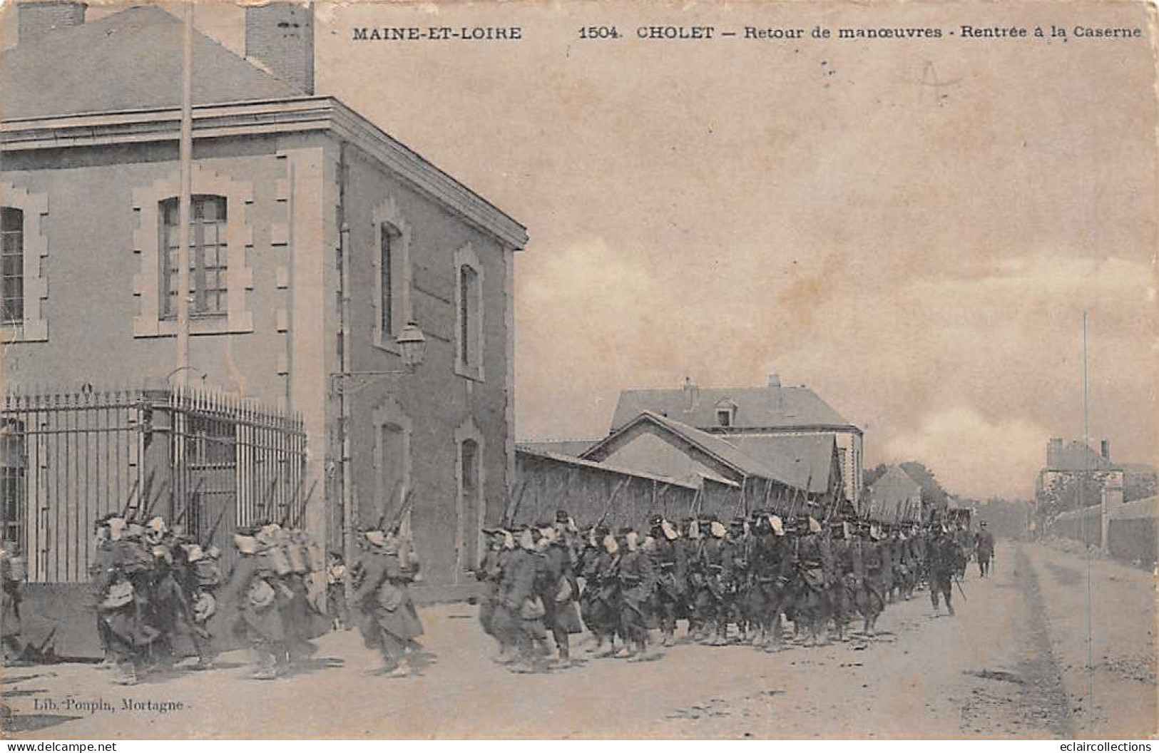 Cholet          49           Militaria.     77 Eme Régiment D'Infanterie Retour De Manoeuvres (Voir Scan) - Cholet