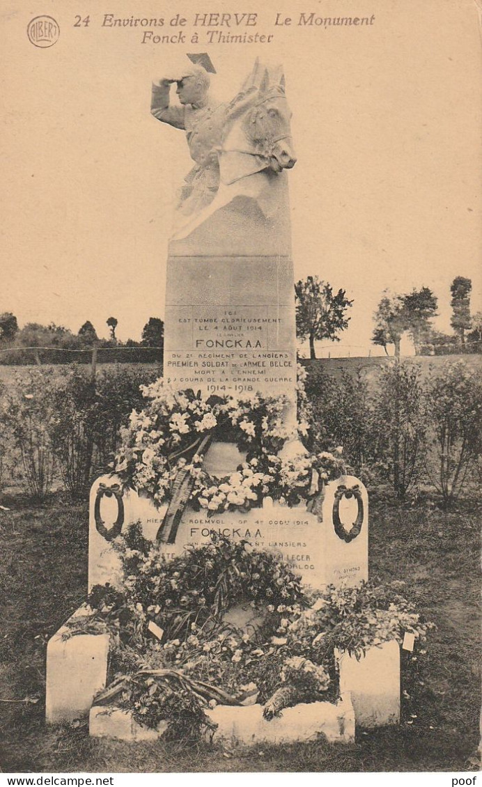 Environs De Herve : Le Monument Fonck à Thimister ( Premier Soldat De L'armée Belge Mort 1914-1918) - Herve