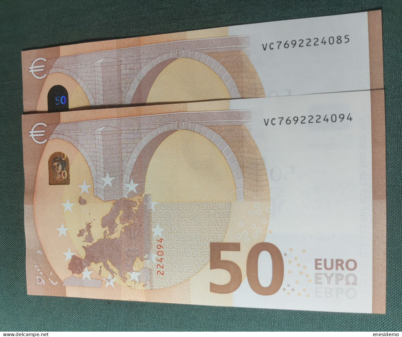 50 EURO SPAIN 2017 LAGARDE V026C3 VC CORRELATIVE COUPLE SC FDS UNCIRCULATED PERFECT - 50 Euro