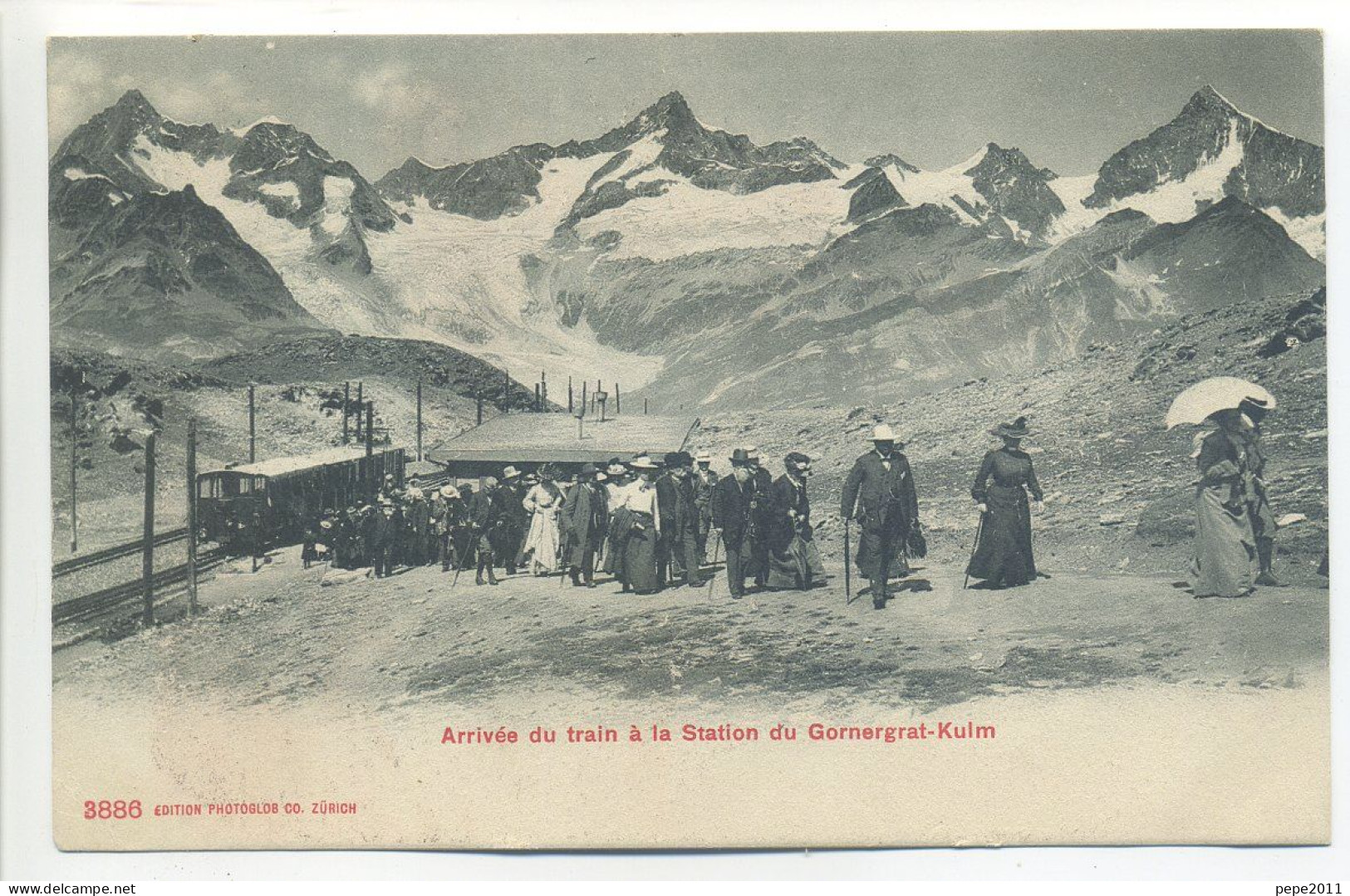 CPA Suisse Valais - Chemin De Fer - Arrivée Du Train à La Station Du Gornergrat-Kulm - Animation, Voyageurs - Sonstige & Ohne Zuordnung