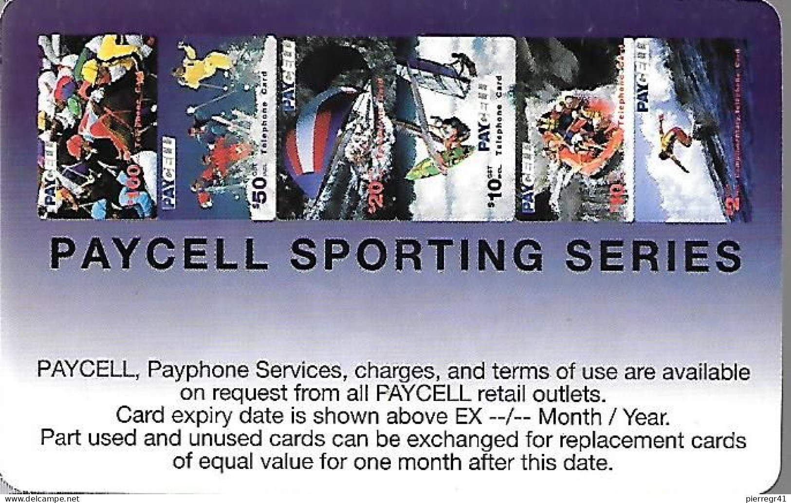 CARTE-PREPAYEE-FACTICE-TURC-PAYCELL-10$-RAFTING-Plastic FIN-TBE - Dschungel