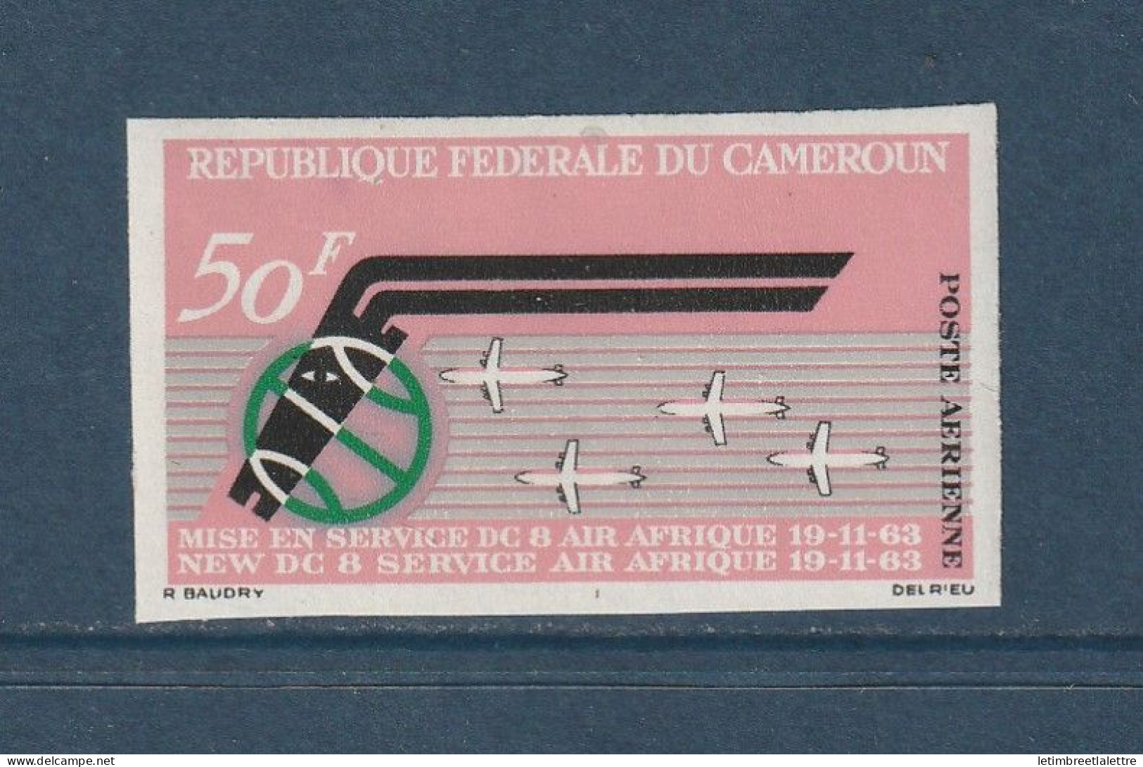 Cameroun - Poste Aérienne - Non Dentelé - YT N° 60 ** - Neuf Sans Charnière - 1963 - Aéreo