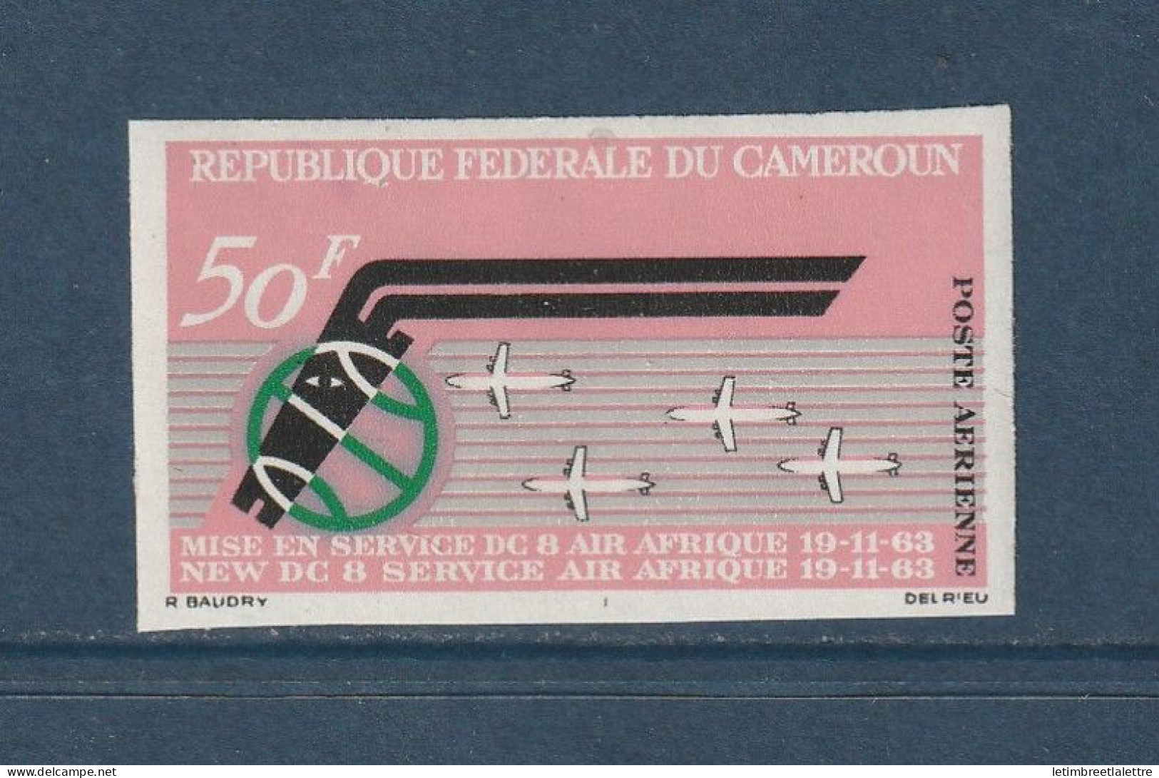 Cameroun - Poste Aérienne - Non Dentelé - YT N° 60 ** - Neuf Sans Charnière - 1963 - Poste Aérienne