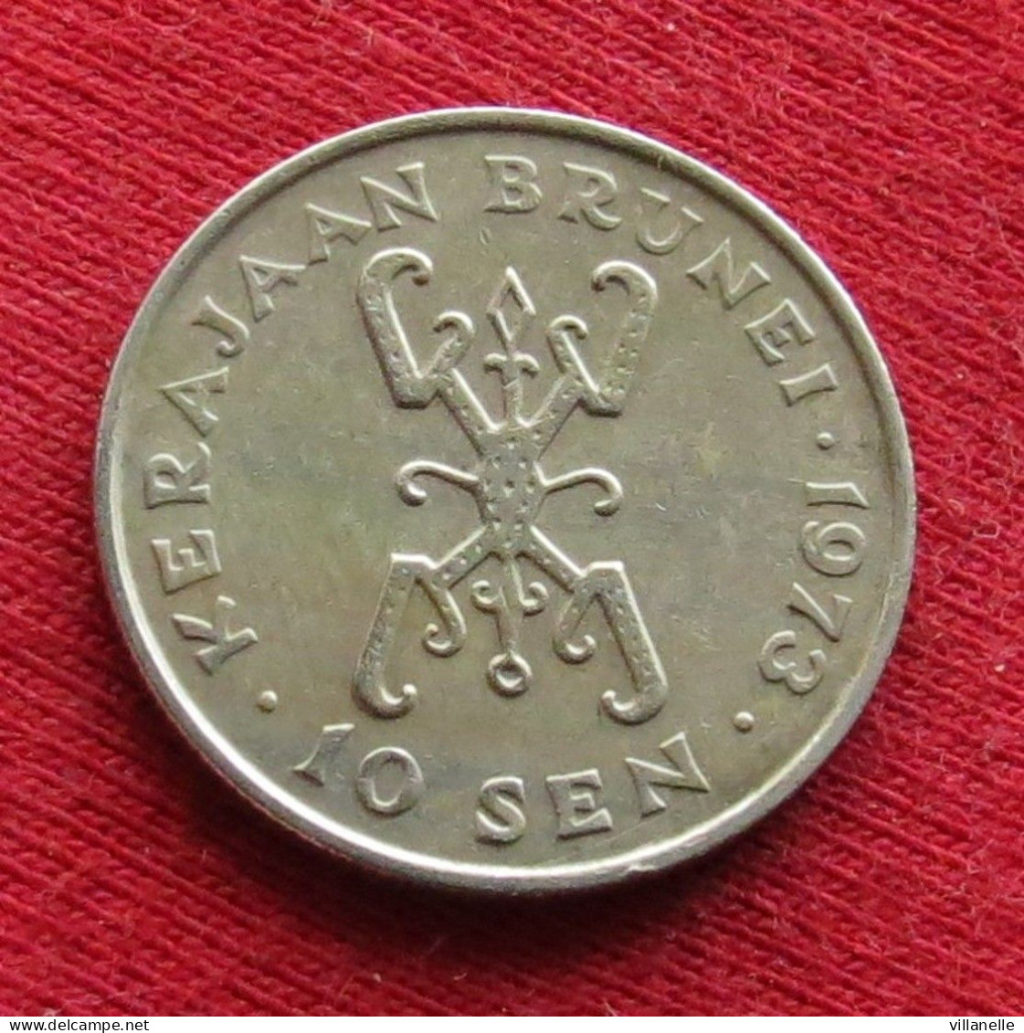 Brunei 10 Sen 1973 KM# 11 Lt 34 *VT - Brunei