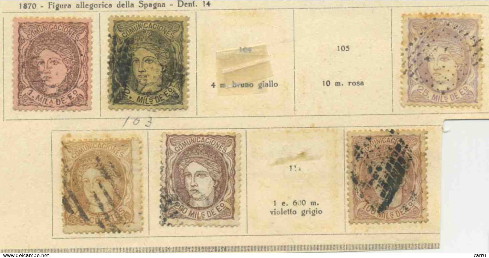 España - 1870 - Gobierno Provisional - Used Stamps