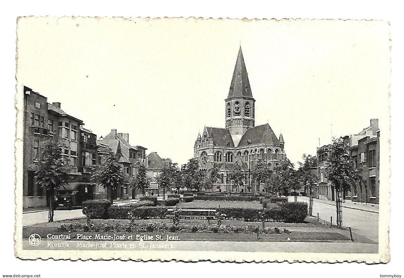 CPA Courtrai - Place Marie-José Et Eglise St Jean - Kortrijk