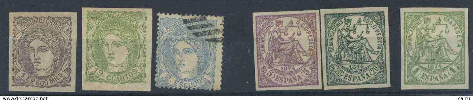 España - Clásicos Falsos Gobierno Provisional Y I República (1870-1874) - Unused Stamps